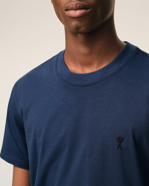 Blue Cotton Ami De Coeur T-shirt - Man - 4 - AMI Paris - Ami Paris