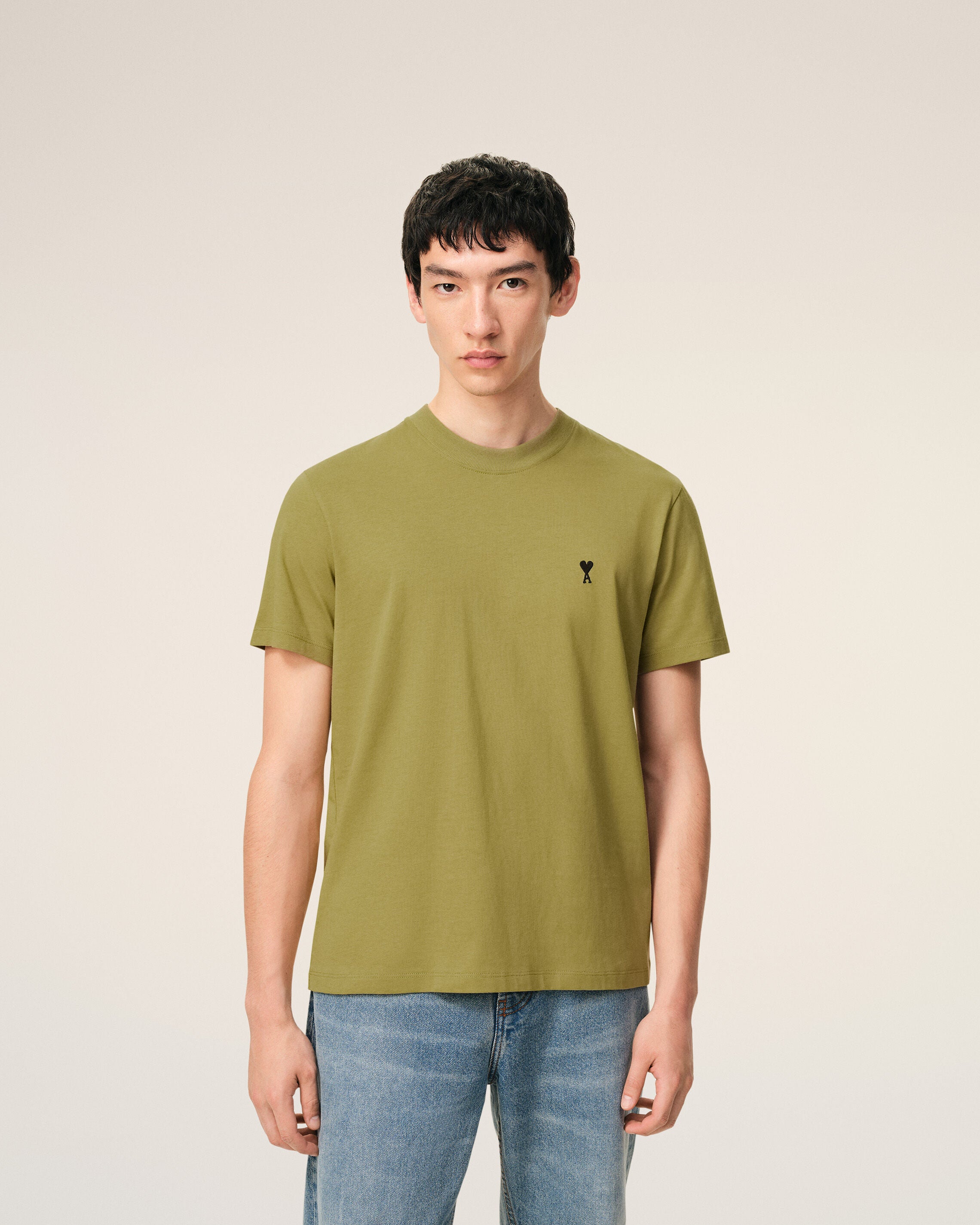 グリーン コットン Ami De Coeur Tシャツ 抹茶 | Ami Paris