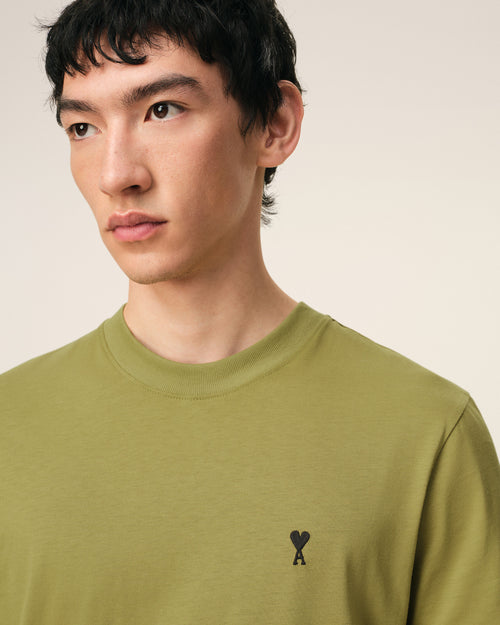 Green Cotton Ami De Coeur T-shirt - Man - 4 - AMI Paris - Ami Paris