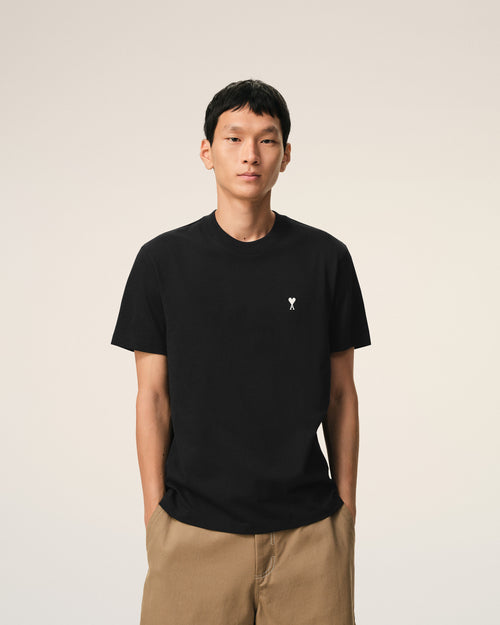 Black Cotton Ami De Coeur T-shirt - Man - 3 - AMI Paris - Ami Paris