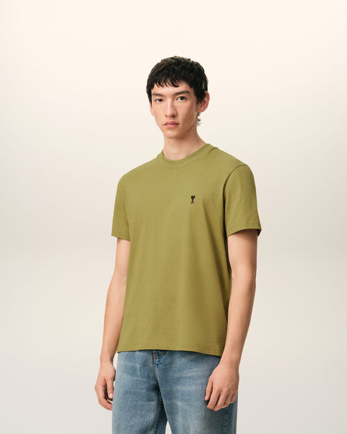 Green Cotton Ami De Coeur T-shirt - Man - 6 - AMI Paris - Ami Paris
