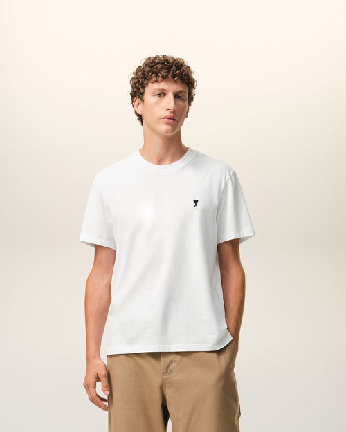 White Cotton Ami De Coeur T-shirt - 2 - Ami Paris