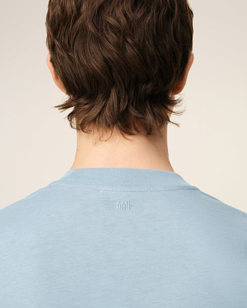 Camiseta Ami de Cœur de algodón azul - 4 - Ami Paris