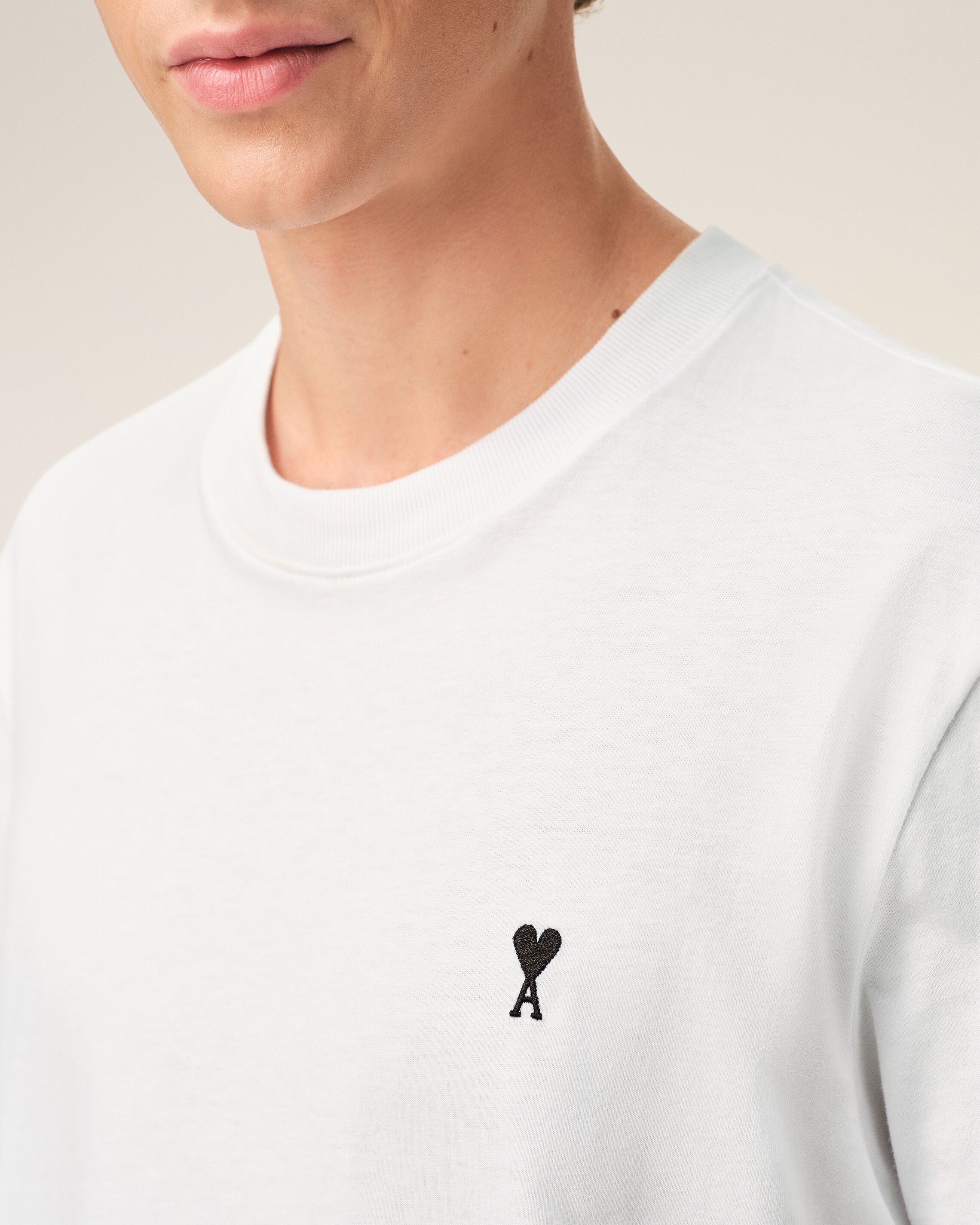 White Cotton Ami De Coeur T-shirt - 4