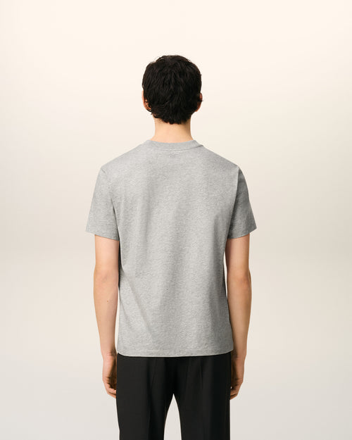 Grey Cotton Contrasted Adc Tshirt - Man - 5 - AMI Paris - Ami Paris
