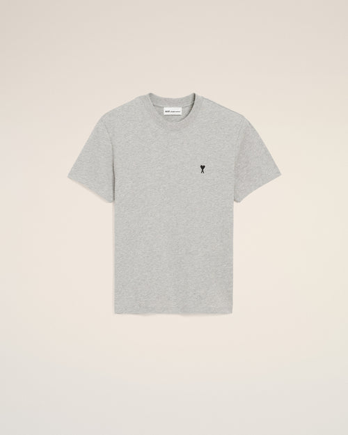 Tshirt Ami De Coeur Contraste Gris en Coton - GRIS CENDRE CHINE - Ami Paris