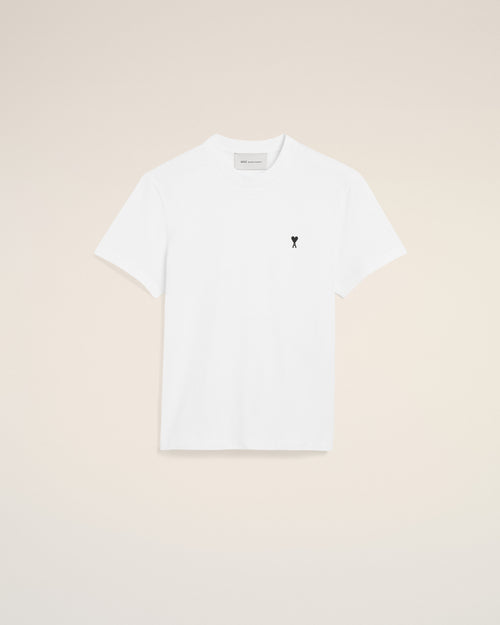 White cotton t-shirt with Ami de Coeur  - 2 - Ami Paris