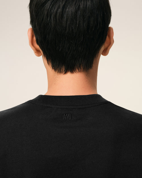 Black Cotton Ami De Coeur T-shirt - Man - 4 - AMI Paris - Ami Paris