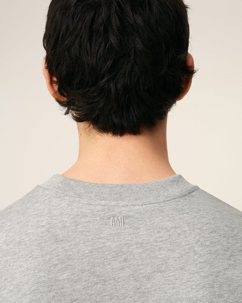 Grey Cotton Contrasted Adc Tshirt - Man - 4 - AMI Paris - Ami Paris