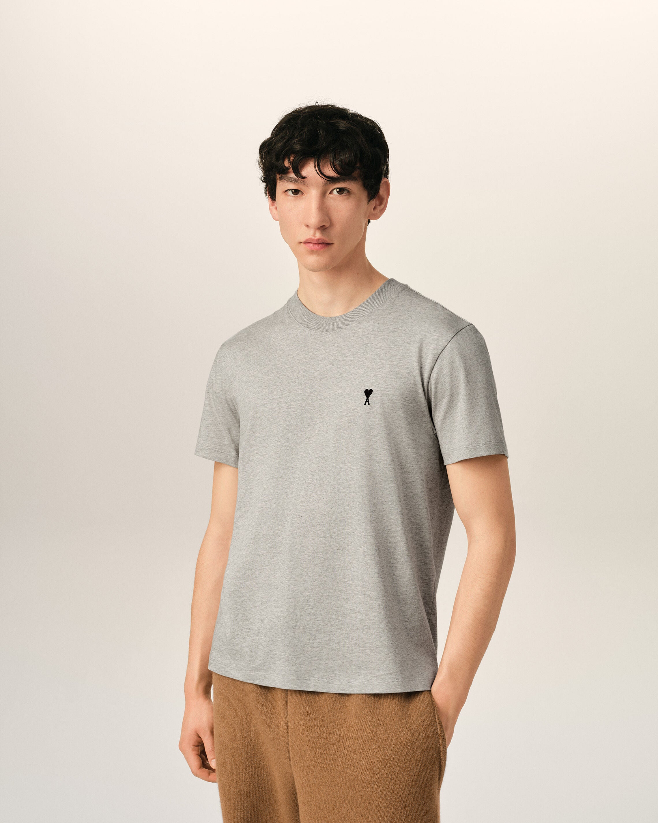 Amiparis tシャツ グレー グレー コットン Ami De Coeur Tシャツ ヘザーアッシュグレー | AMI PARIS