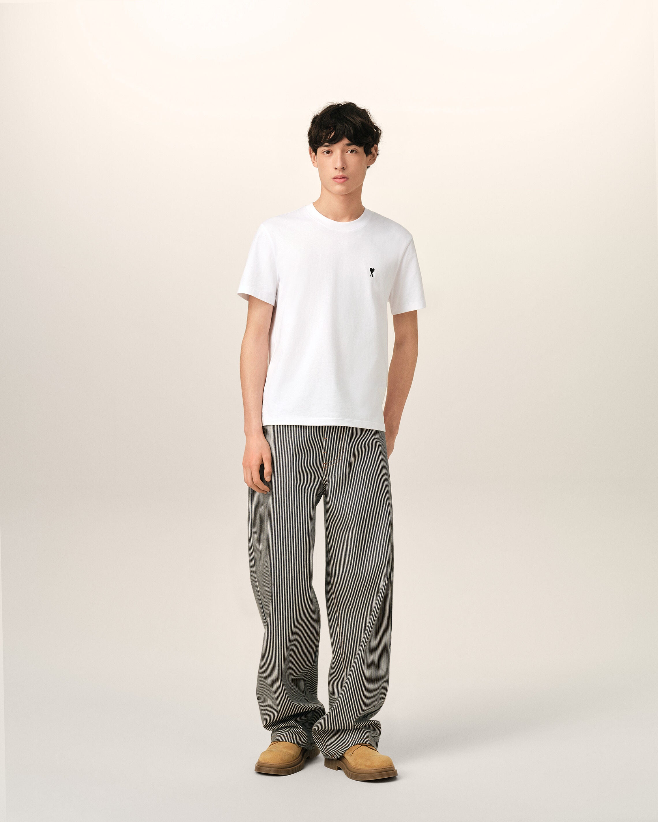 WHITE White Cotton Ami De Coeur T-shirt | AMI PARIS