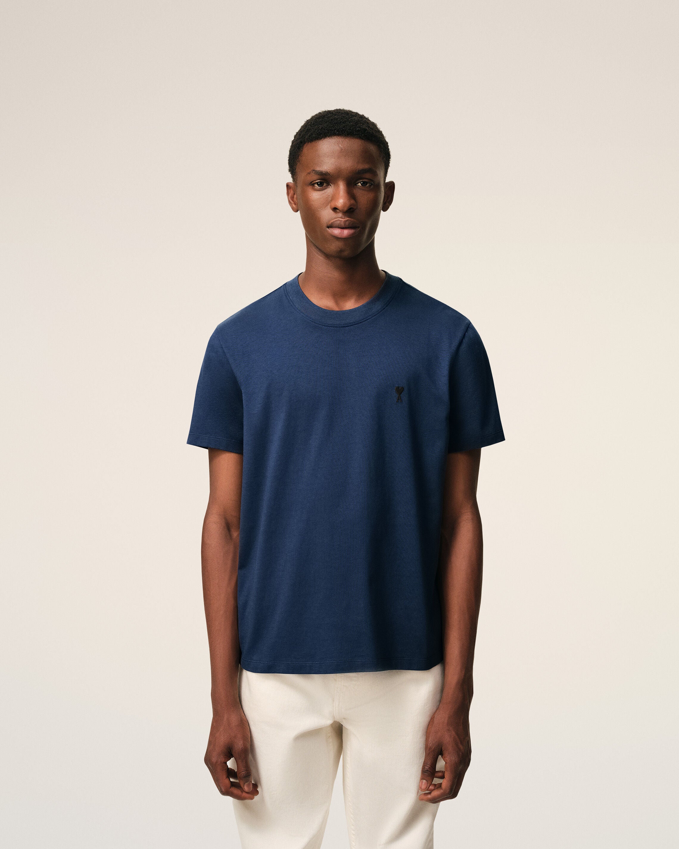 Blue Cotton Ami De Coeur T-shirt - 3