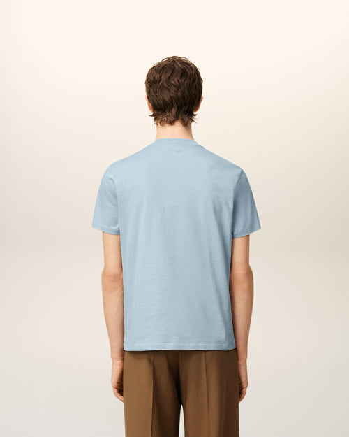 Camiseta Ami de Cœur de algodón azul - 5 - Ami Paris