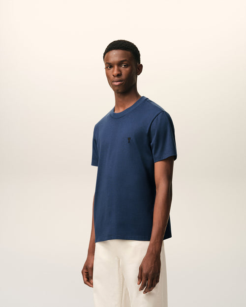 Blue Cotton Ami De Coeur T-shirt - Man - 6 - AMI Paris - Ami Paris