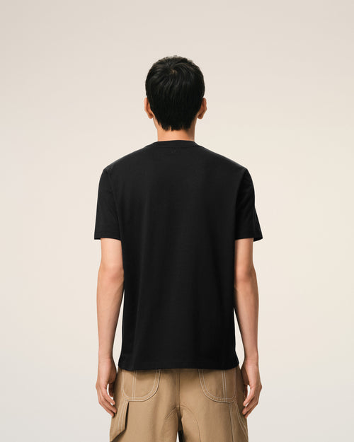 Black Cotton Ami De Coeur T-shirt - 5 - Ami Paris