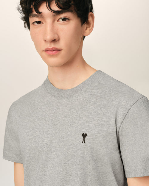 T-shirt gris en coton Ami de Coeur - Homme - 4 - AMI Paris - Ami Paris