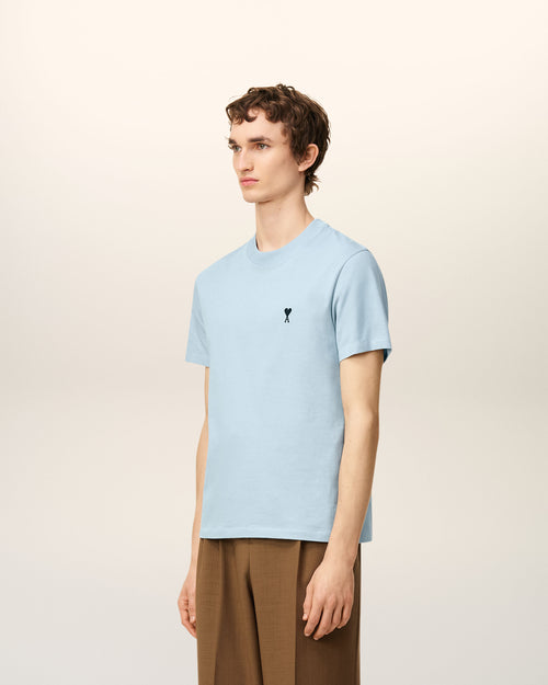 Camiseta Ami de Cœur de algodón azul - 6 - Ami Paris