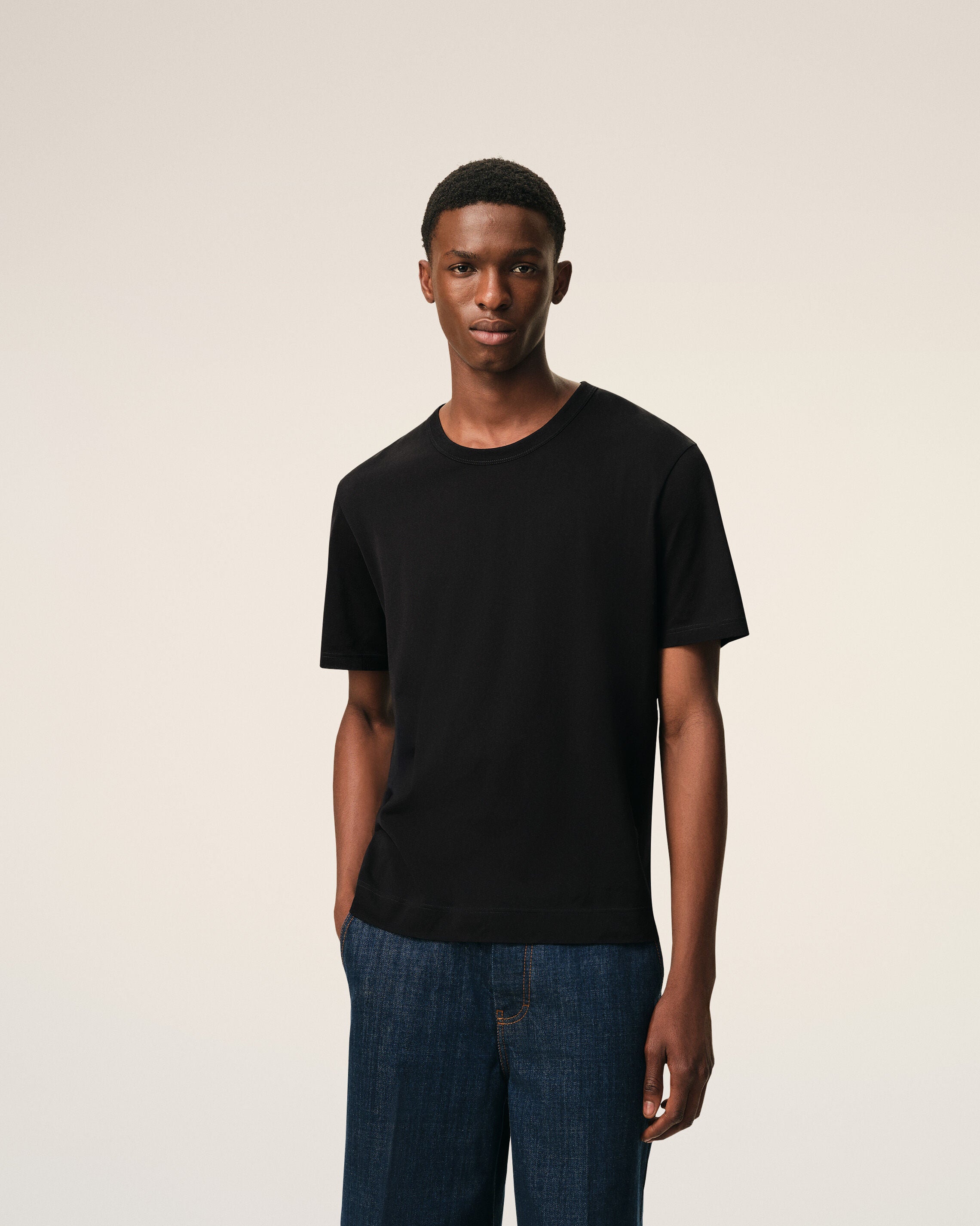 ブラック コットン Ami De Coeur Tシャツ - 3