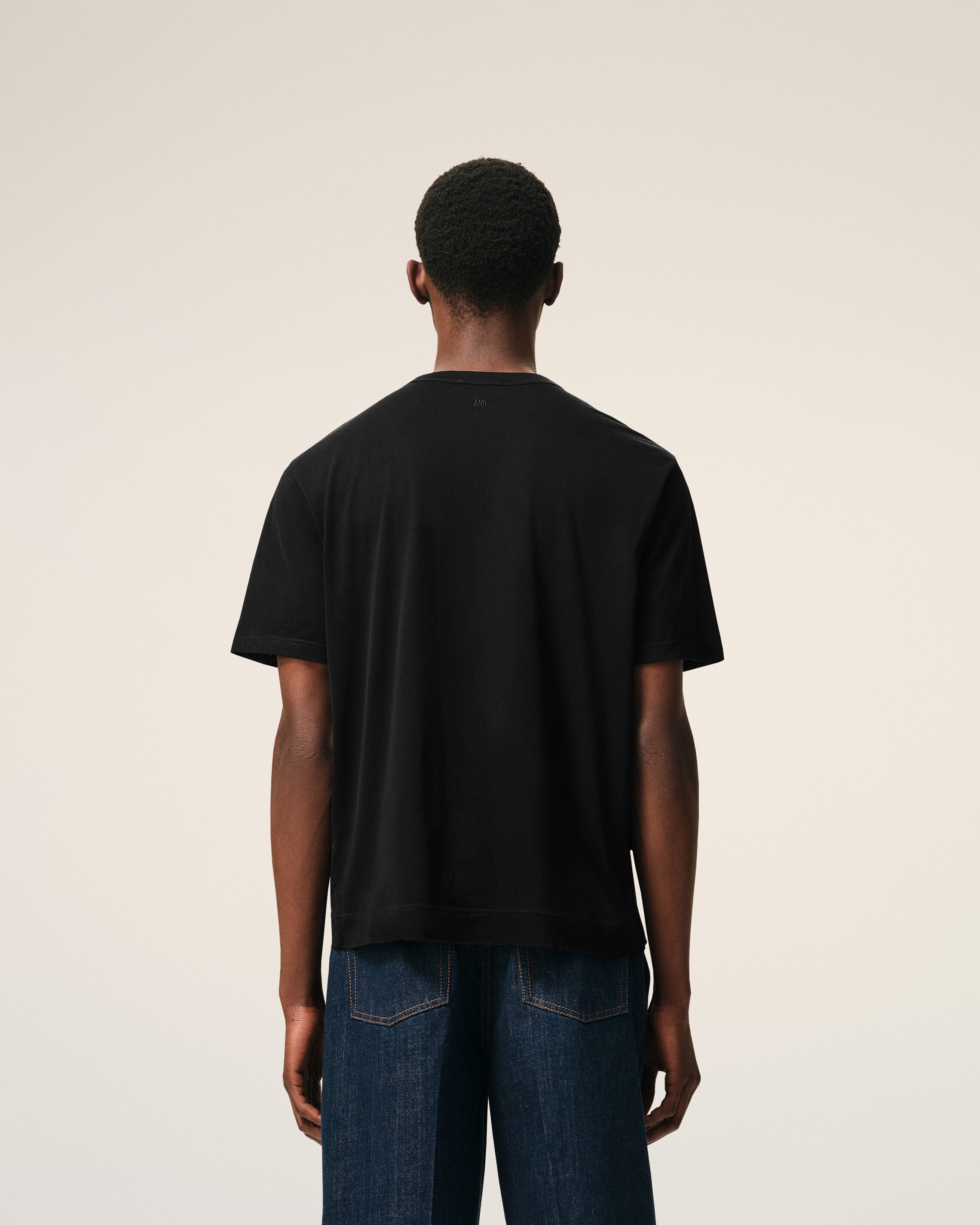 ブラック コットン Ami De Coeur Tシャツ - 5