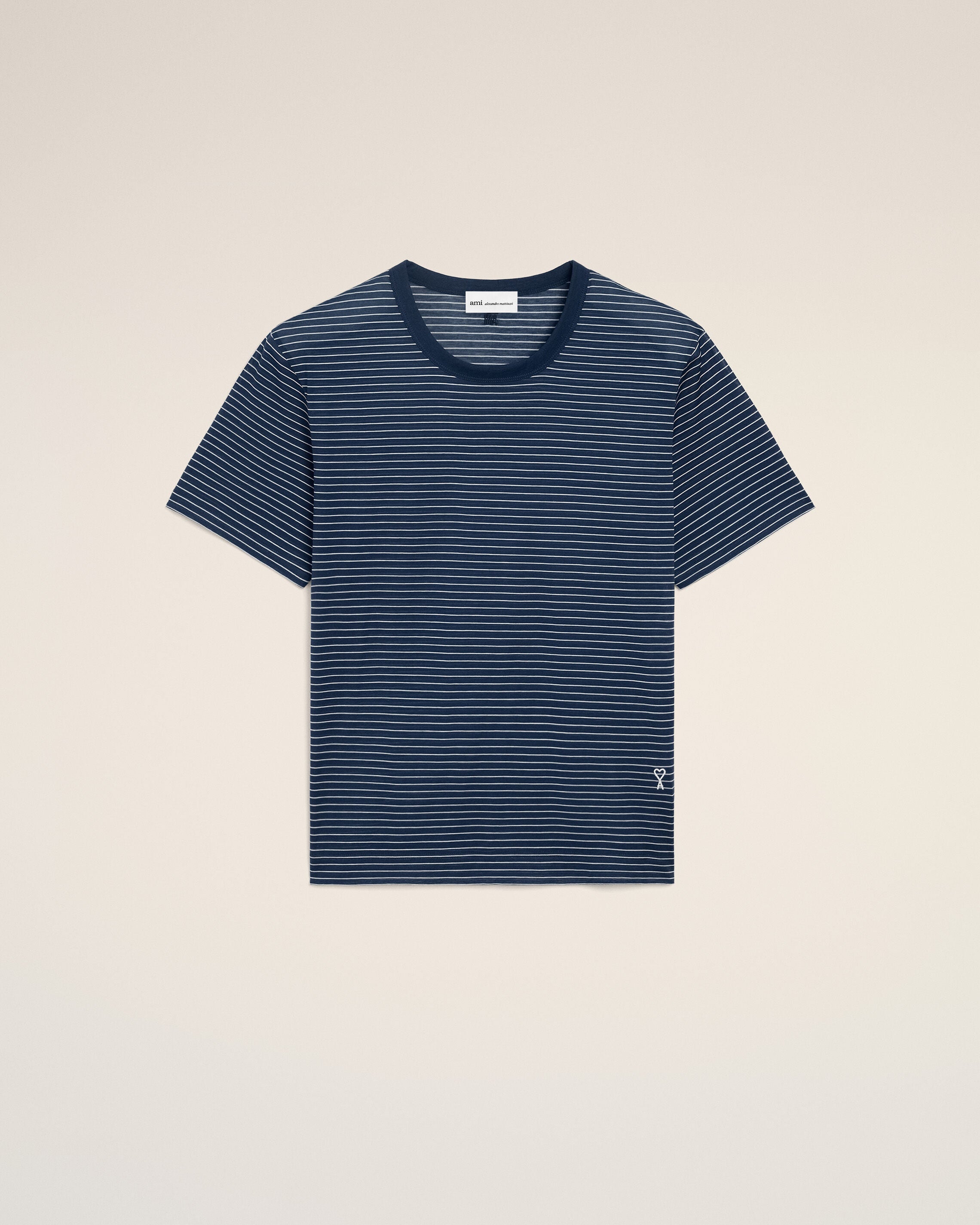Blue Striped Cotton Ami De Coeur T-shirt - 1