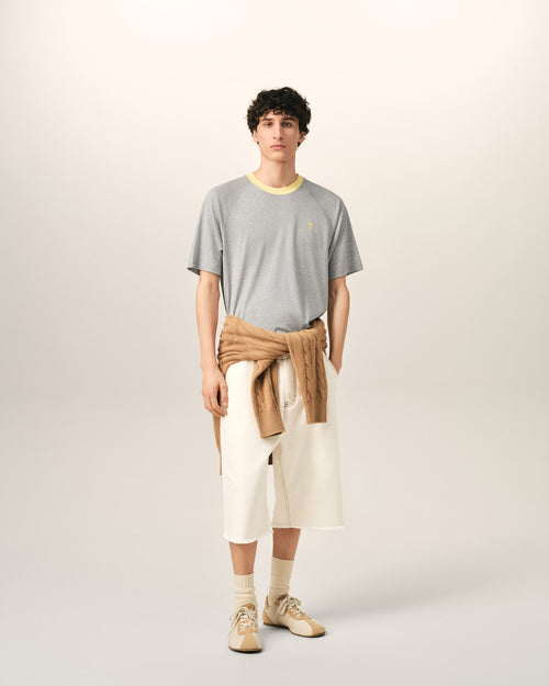 T-Shirt Gris Ami De Coeur En Coton - Homme - 3 - AMI Paris - Ami Paris