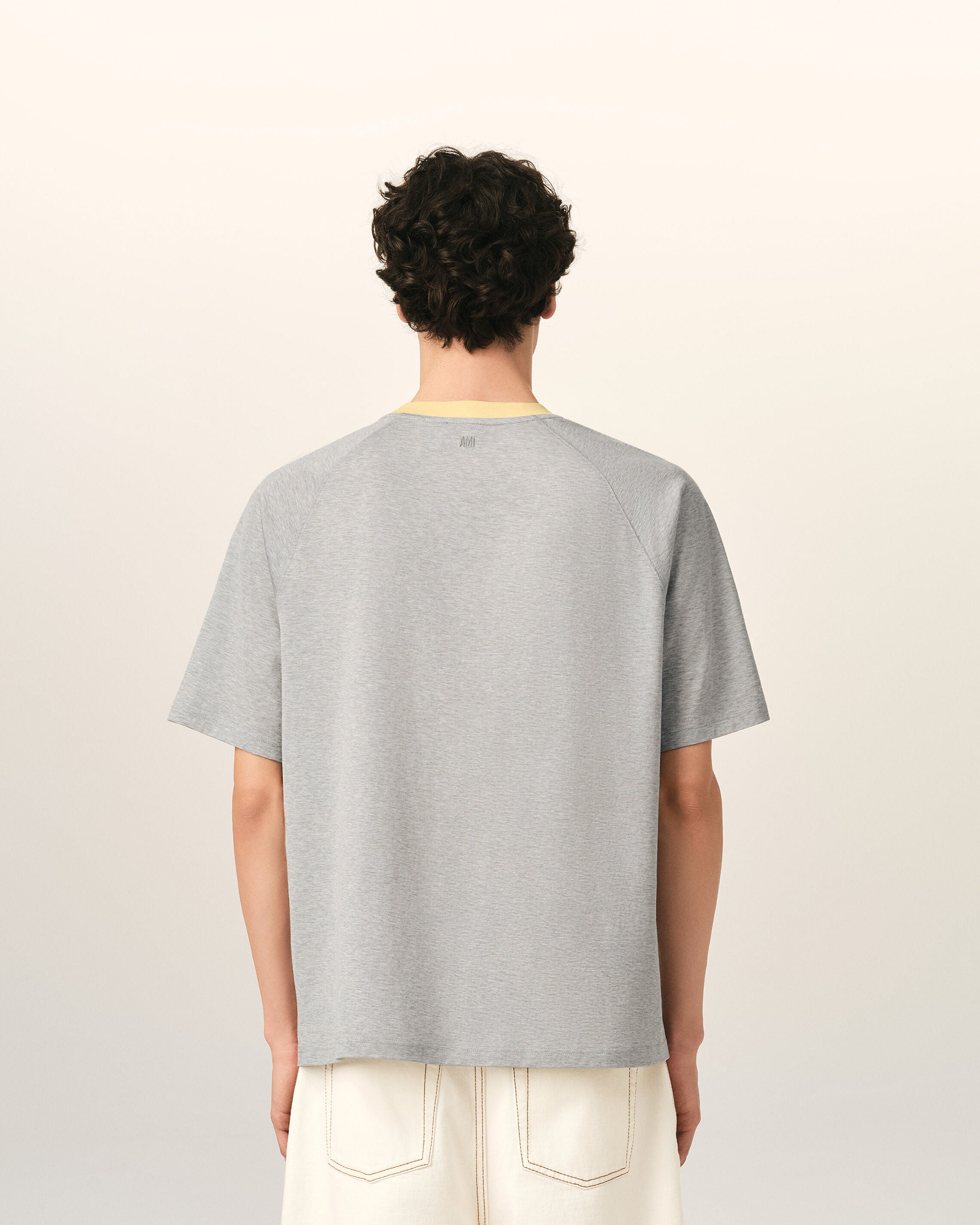 Grey Cotton Ami De Coeur T-Shirt - 5