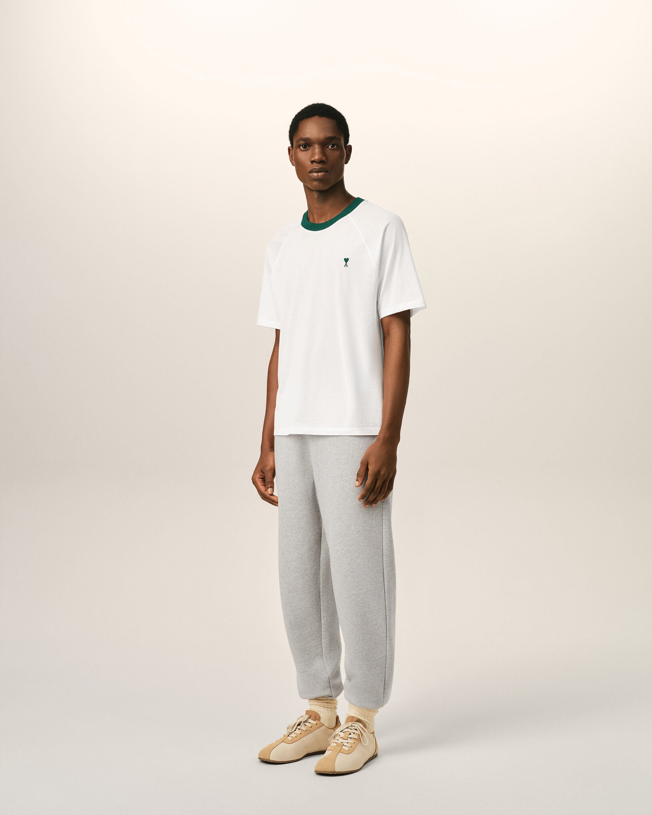 White Cotton Ami De Coeur T-Shirt - 6