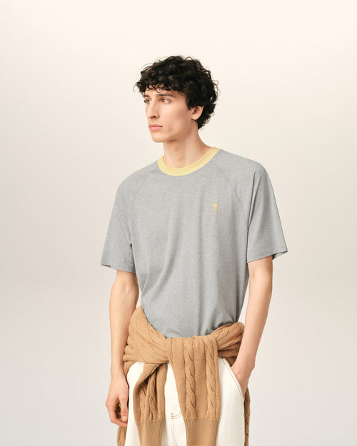Grey Cotton Ami De Coeur T-Shirt - 2 - Ami Paris