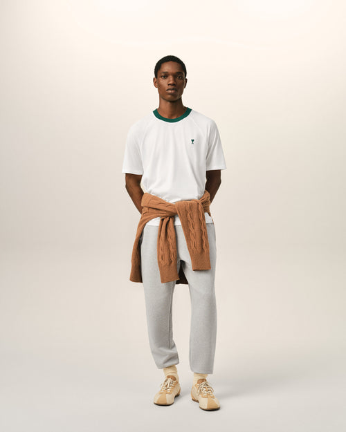 White Cotton Ami De Coeur T-Shirt - Man - 3 - AMI Paris - Ami Paris