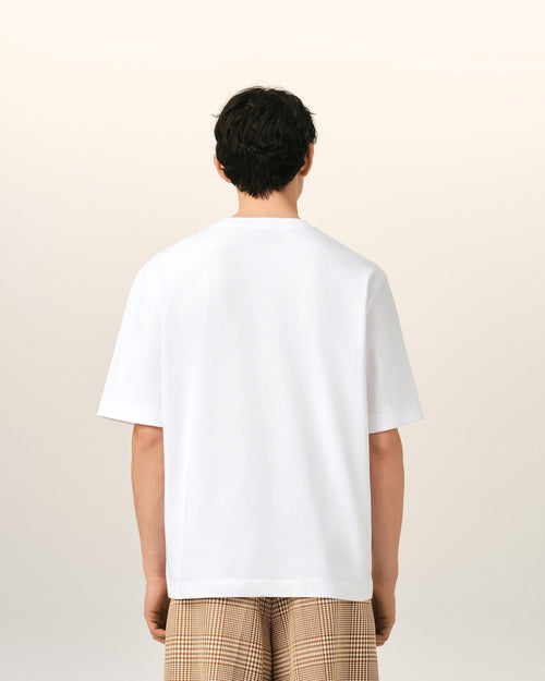 T-Shirt Blanc Post It "Je T'Aime" En Coton - Homme - 5 - AMI Paris - Ami Paris