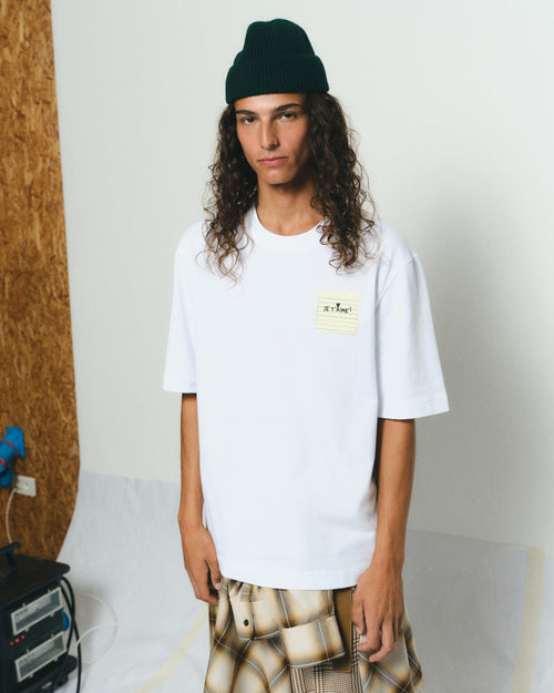 T-Shirt Blanc Post It "Je T'Aime" En Coton - Homme - 8 - AMI Paris - Ami Paris