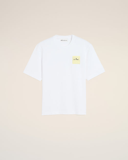 White Cotton Post It "Je T'Aime" T-Shirt - 2 - Ami Paris