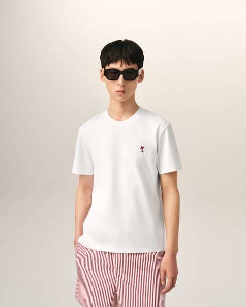 White cotton t-shirt with Ami de Coeur arrow - 1 - Ami Paris
