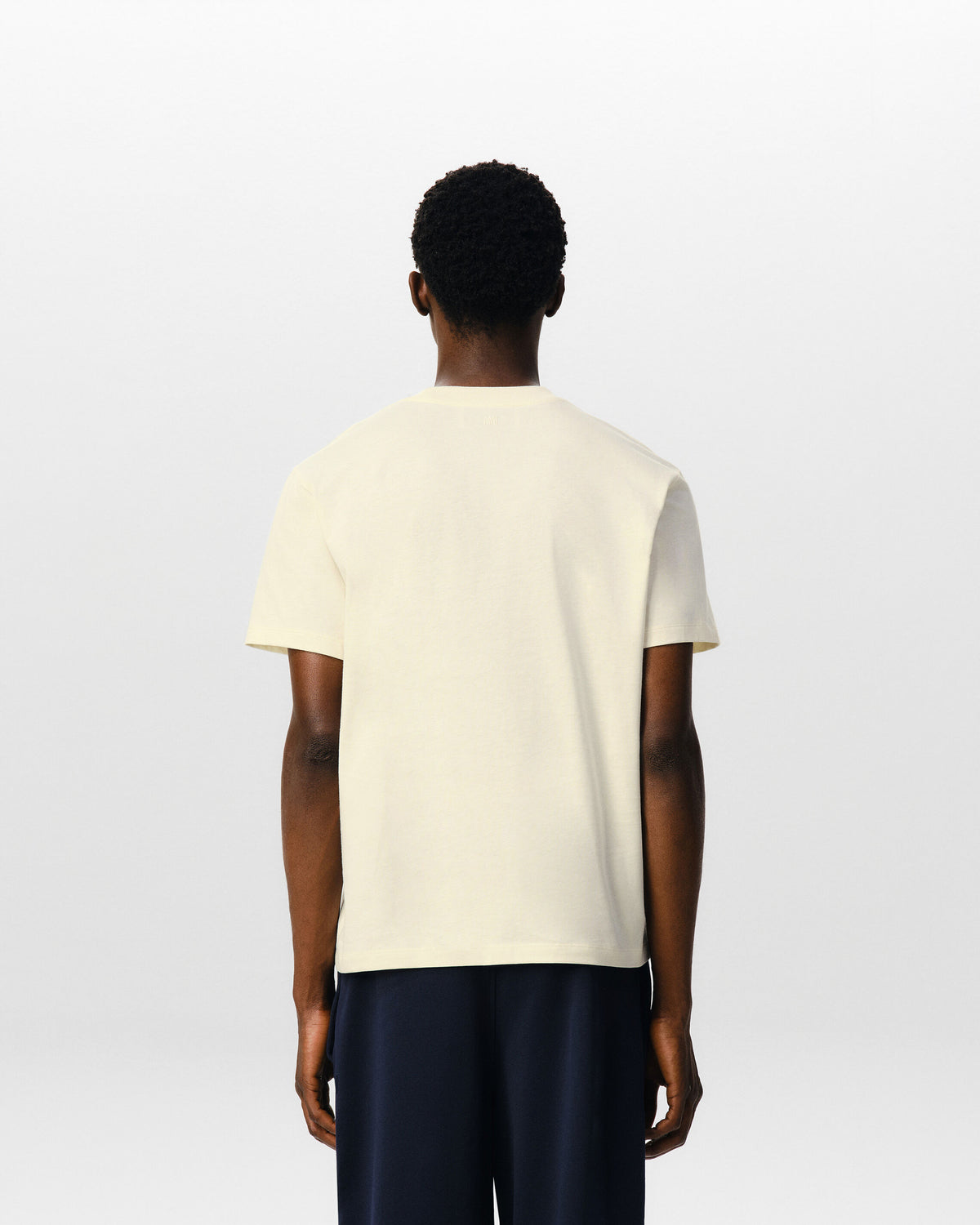 Camiseta blanca de algodón con parche Ami - 5