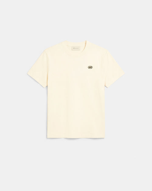 White cotton t-shirt Ami patch - 1 - Ami Paris