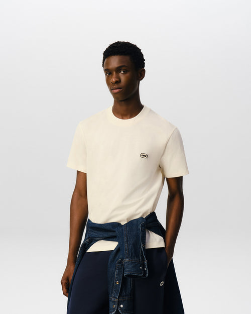 White cotton t-shirt Ami patch - 2 - Ami Paris
