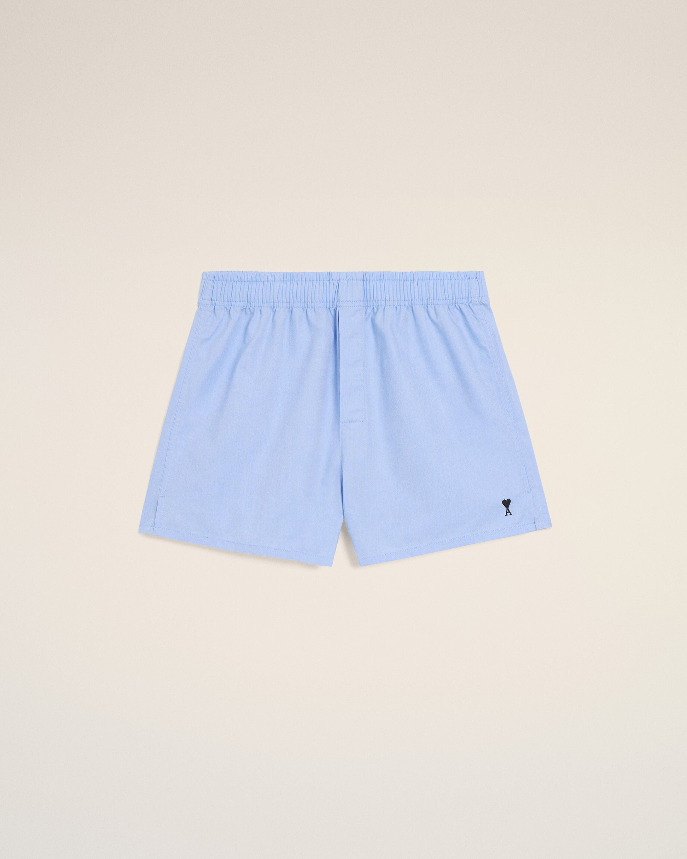 Blaue Baumwoll-Boxershorts mit schwarzem Ami De Coeur Motiv - 1