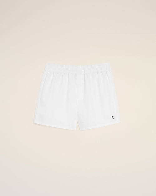 White Cotton Black Ami De Coeur Boxer - WHITE - Ami Paris