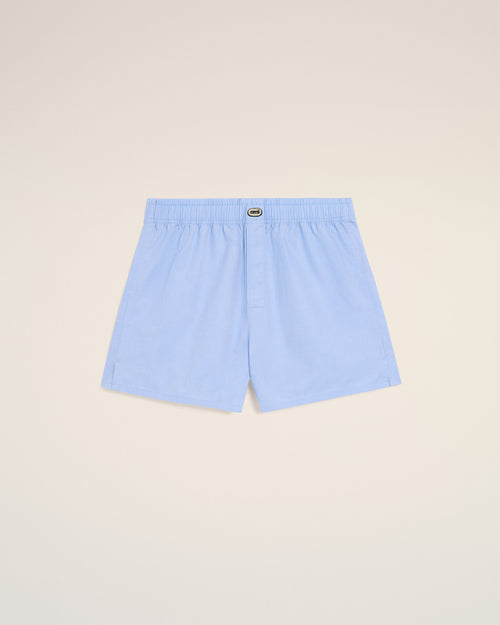 Blue cotton boxer with Ami patch - Man - 1 - AMI Paris - Ami Paris