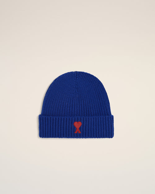 Bonnet bleu en laine Ami de Coeur - Homme - 2 - AMI Paris - Ami Paris
