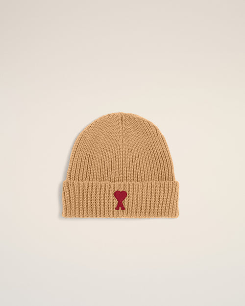Bonnet marron en laine Ami de Coeur - Homme - 2 - AMI Paris - Ami Paris