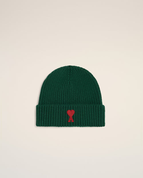 Bonnet vert en laine Ami de Coeur - Femme - 6 - AMI Paris - Ami Paris