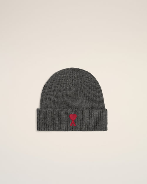 Bonnet gris en laine Ami de Coeur - Femme - 6 - AMI Paris - Ami Paris