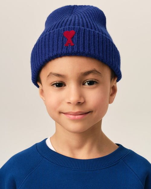 Bonnet bleu en laine Ami de Coeur - Homme - 1 - AMI Paris - Ami Paris