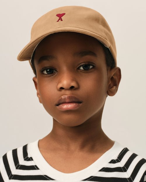 Brown cotton cap with Ami de Coeur - 2 - Ami Paris
