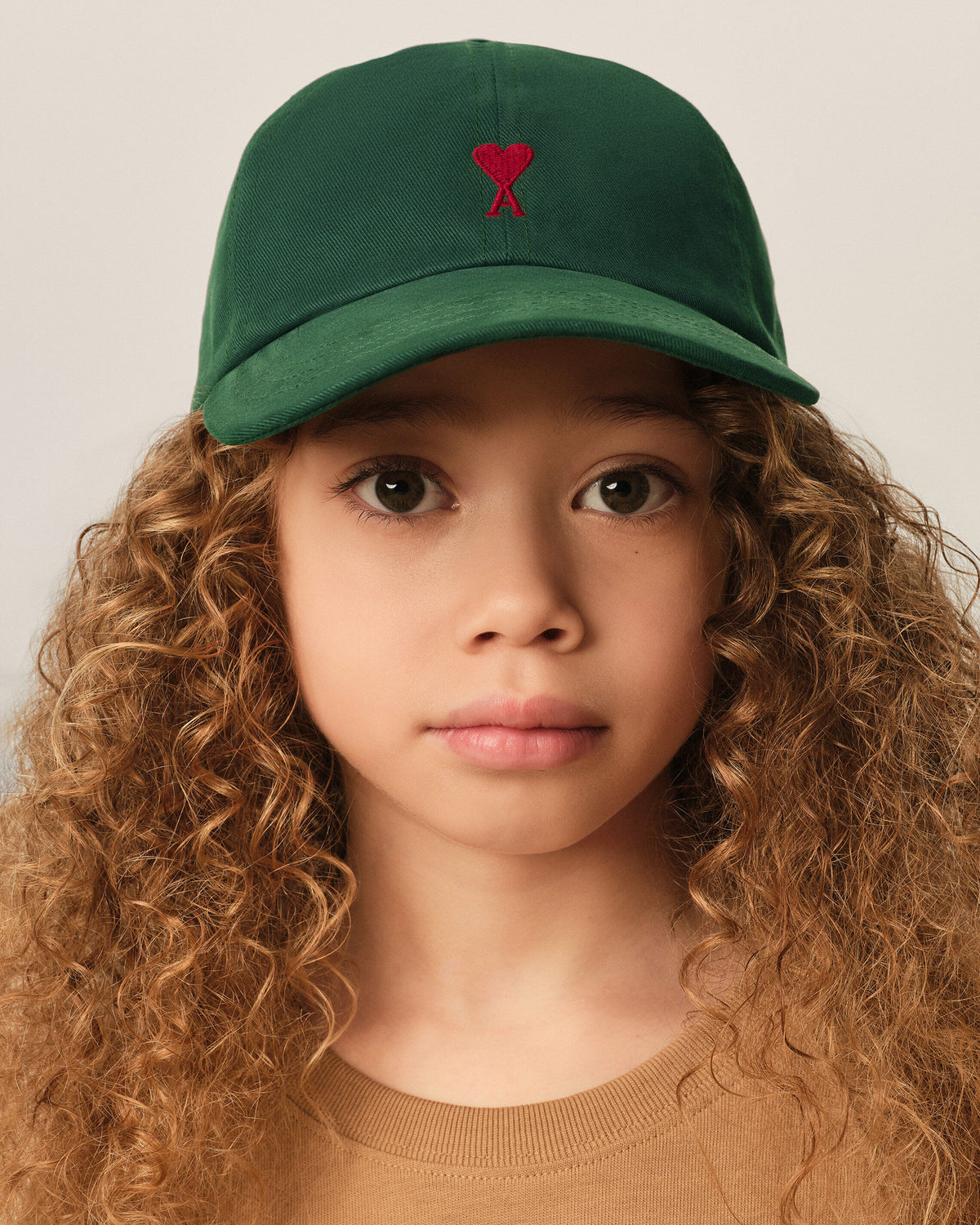 Green cotton cap with Ami de Coeur - 6