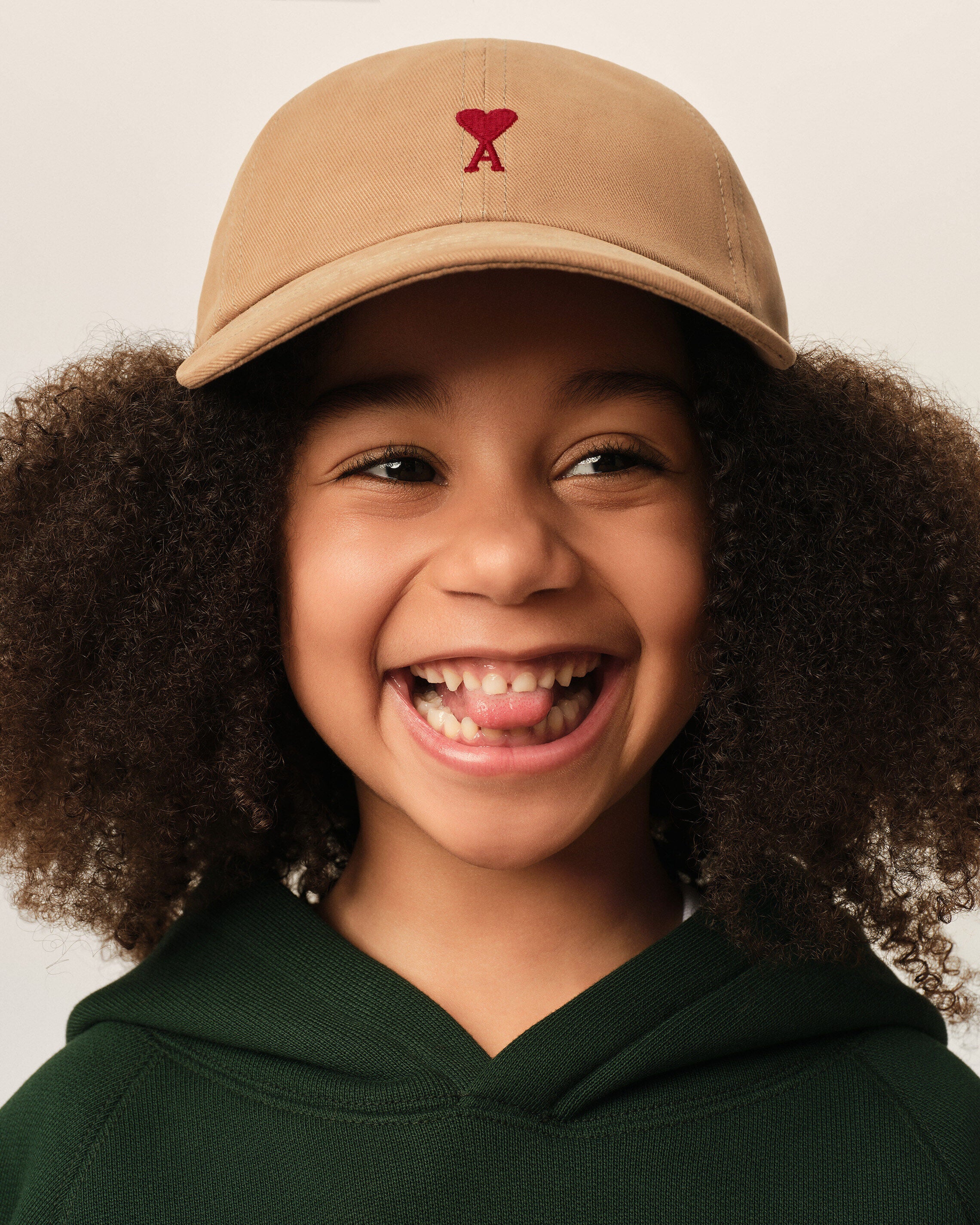 Brown cotton cap with Ami de Coeur - 6