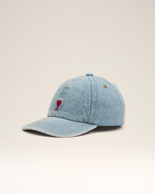 Casquette bleue en denim Ami de Coeur - Homme - 1 - AMI Paris - Ami Paris