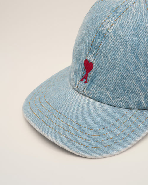 Casquette bleue en denim Ami de Coeur - Homme - 3 - AMI Paris - Ami Paris