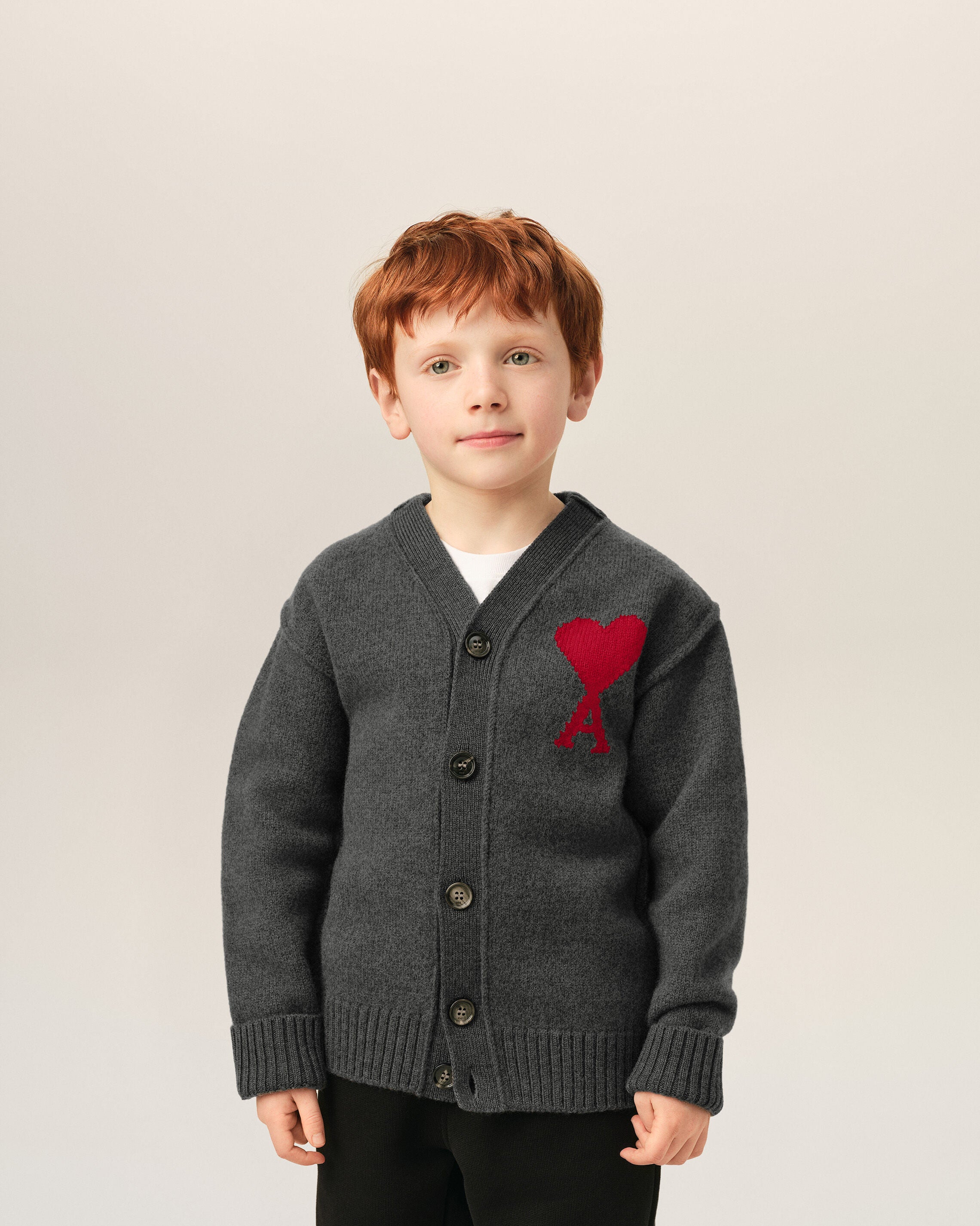Cardigan gris en laine Ami de Coeur - 2